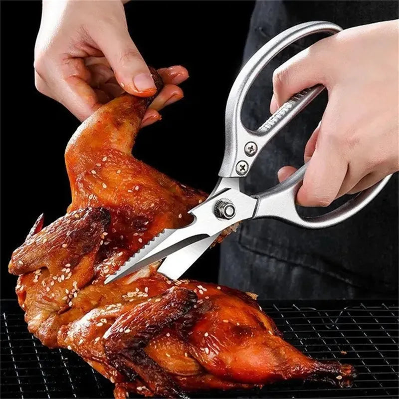 Kitchen Powerful Scissors Chicken Bone Scissors Stainless Steel Multi-Function Bottle Opener Scissors Fish Scale Scissors SK5 Kitchen Powerful Scissors Chicken Bone Scissors Stainless Steel Multi-Function Bottle Opener Scissors Fish Scale Scissors SK5